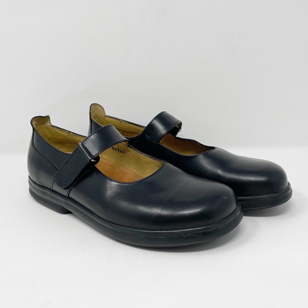 Footprints by Birkenstock Mary Jane Black Leather Flat Comfort Women’s 9 (40)